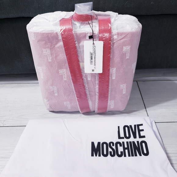 Love Moschino Pebble Red Drawstring Backpack main image 9